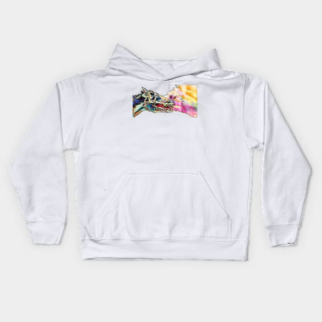 Abstract Horse Kids Hoodie by DevanGill